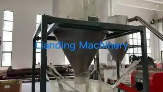Wet film flakes squeezing drying pelletizing line two in one machine