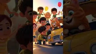 Cat&rsquo;s Toy Bus Mishap 🚌 Kids Help Fix the Ride! #shorts #cats #cartoon #bus