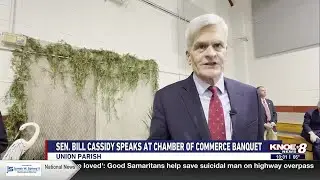 U.S. Senator Bill Cassidy speaks at Union Parish Chamber of Commerce&rsquo;s annual banquet