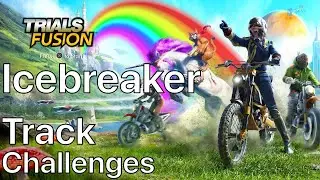 Trials Fusion - IceBreaker Track Challenges | Skill Showcase | PS5 4K