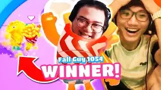 INSANELY OUTPLAYED BOXBOX FOR MY FIRST WIN!! | FALL GUYS w/ BoxBox