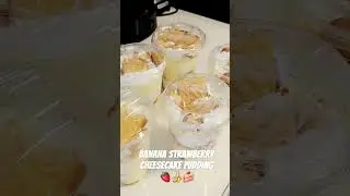 Banana Strawberry Cheesecake Pudding cups. 🍓🍌🍰 Easy no bake cheesecake recipe coming up next! 🥰