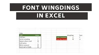 Wingdings Font in Excel