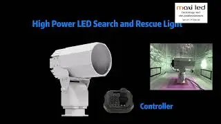 Projecteur LED longue distance motoris&eacute; pour application marine, militaire et s&eacute;curit&eacute;