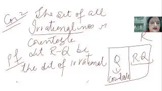 The set of Real numbers and Irrational numbers are uncountable