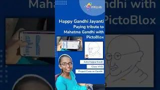 A tribute to Mahatma Gandhi with Code on Gandhi made by a student using #PictoBlox #GandhiJayanti