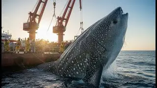 Giant Ocean Sunfish Encounter: Industrial Deep Sea Research Expedition