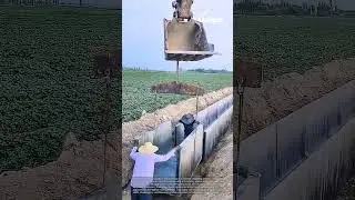 Installing irrigation canals with a machine: a farmer's life