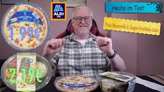 Aldi Süd Steinofenpizza Mozzarella & Ziegen Frischkäse Salat - Fertiggericht
