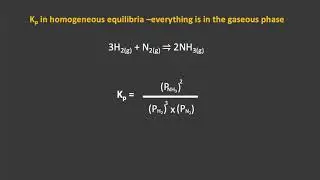 Equilibrium Constant for Gaseous Reactions Kp