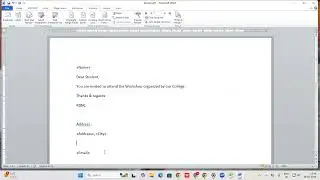 Mail Merge in MS Word