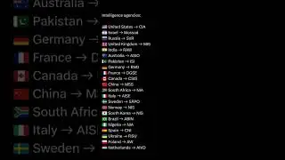 INTELLIGENCE AGENCIES OF THE DIFFERENT COUNTRIES.