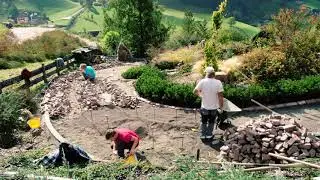 Porphyr Rotwand - Abbau und Verlegung