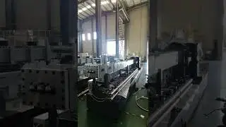 model 65 three screw extruder is being assembled