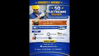 Urgent Hiring: 50 Electricians for UAE | Free Accommodation & Transportation | Apply Now