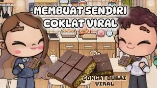 BIKIN SENDIRI COKLAT DUBAI VIRAL | HASILNYA ENAK WELL 🍫 #dubai #chocolate #cooking #roleplay #fyp