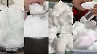 Freezer Frost Dry Ice Shaved Ice Eating ASMR ❤️❄️| Comer hielo |얼음을 먹고 |