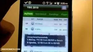 ESPN Fantasy Football Android App 2010 (Quick review)