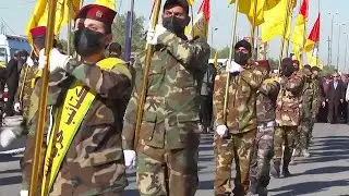 Iraqi paramilitary group holds funeral for 5 members killed in attack blamed on US strike