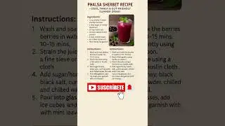 Phalsa Sherbet &ndash; Natural Summer Cooler | Ancient Ayurvedic Drink for Digestion & Gut Health