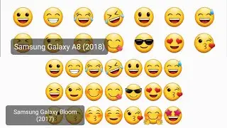 Samsung Galaxy A8 (2018, Android Oreo) VS Bloom / A3 (2017) emojis. &hearts;️ 👌🏼 😋 😄 😆 😍