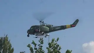Flug mit RC Helikopter Bell Hu 1 Goldberg Stadion August 2025