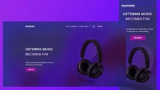 How to make responsive website | html css javascript headphones landing page