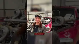 Этот парень установил 17 турбин в пикап! #tuning #cars #turbo