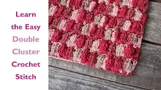 Double Cluster Stitch Crochet Pattern How to left handed
