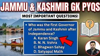 Top 20 MCQS PAA Most Repeated J&K GK Questions for JKSSB | History & Polity of Jammu & Kashmir