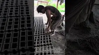 Making Concrete Blocks by Hand: Simple Mold and Manual Labor