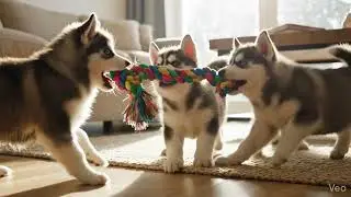 Cute Husky Puppy Playing With Red Ball 😍 | Most Adorable Dog Video Ever! #husky #cutepuppy 