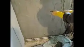 applying lime plaster by hand
