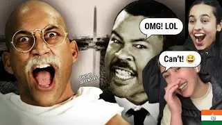 Indian Girls React to Gandhi vs Martin Luther King Jr. Epic Rap Battles of History | The Loud Guys