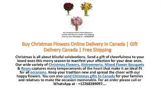 Order Christmas Flowers Delivery in Canada | Gift Delivery Canada | Free Shipping