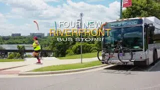 The GRTC Bus Stops on Downtown Richmond's Riverfront