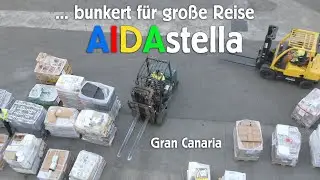 ... bunkert für große Reise : AIDAstella im Hafen von Gran Canaria