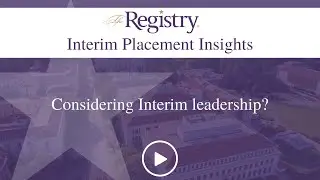 Considering Interim leadership?