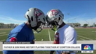 Father and son make history playing together at Compton college