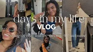 VLOG: days in my life! 9-5 + gym | thrift for fall w/ me + mini haul! | game night! |Yani Dorsey
