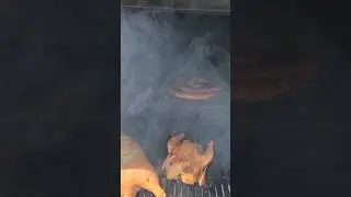 Smoking Saturday: BBQ injected cornish hen. #shorts  #grillin