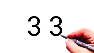 How to draw boat from number 33 | Easy small boat drawing for beginners | Number drawing
