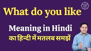 What do you like meaning in Hindi | What do you like ka matlab kya hota hai