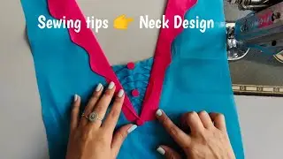 Sewing tips and tricks, New neck design, sewing technique for beginners 