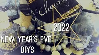NEW YEAR's EVE DIYs ~ Decorations ~Black & Gold Glitter ~ Easy & On A Budget