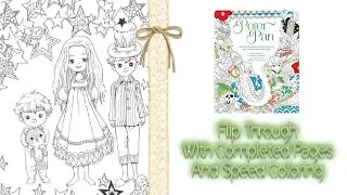 Peter Pan Coloring Book Flip Through With Completed Pages And Speed Coloring