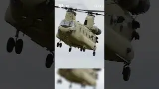 Вертолет CH-47 Chinook ВС США во время учений в Германии