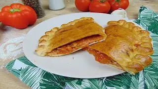 Rezept: Calzone mit vegetarische F&uuml;llung / selbst gemachter Pizzateig
