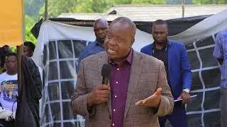 Dr. Fred Matiang’i today attended a memorial church service at Mokomoni in Kitutu Masaba