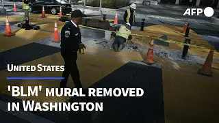 'Where's the pride in being a US citizen anymore?': 'BLM' mural removed in Washington | AFP